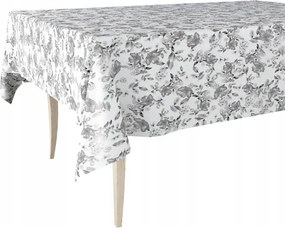 Cerata Vastag Abrosz Fehér Szürke Pillangó Virágokkal 140x150