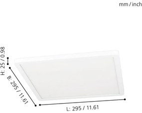 Eglo 31706 - LED RGBW Dimmelhető mennyezeti lámpa ROVITO-Z LED/14,6W/230V fekete