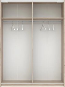 BERNO ruhásszekrény, 150 cm | Jackson hickory tölgy + Kasmír