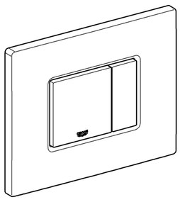 GROHE 38732DL0 - Öblítő nyomólap SKATE COSMOPOLITAN 156 × 197 mm rézszínű