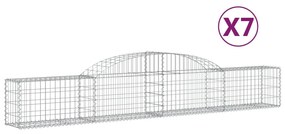 7 db íves horganyzott vas gabion kosár 300x30x40/60 cm