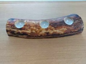 Fa Gyertyatartó 3 Tealight Kézzel Készített Ajándék Kézzel Készített