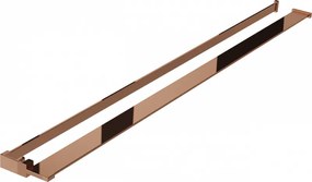 Mexen polc zuhanyfalhoz törölközőtartóval, rózsaarany - 800-02-60