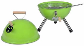 Faszenes grill kerek Mini BBQ Zöld