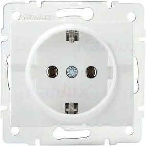 Schuko Logi szimpla aljzat fehér Kanlux 25085