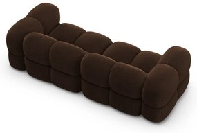 Sötétbarna bársony kanapé 250 cm Loretto – Cosmopolitan Design