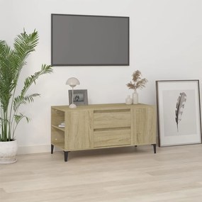 Sonoma tölgy színű szerelt fa fali TV-szekrény 102x44,5x50 cm