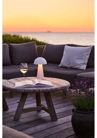 Fehér kültéri asztali lámpa USB-vel Sam – Sirius