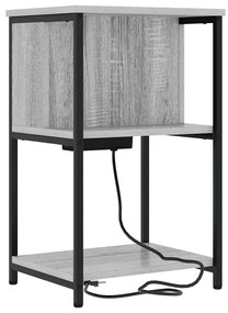 Éjjeliszekrény 2 pcs Szürke sonoma 38 x 31 x 61 cm Faanyag