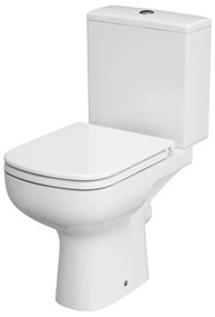 Cersanit COLOR - WC kombi + ülőke soft close, vízszintes hulladék, fehér, K103-027