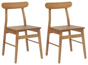 Étkezőszék 2 pcs Természetes Tömör fa