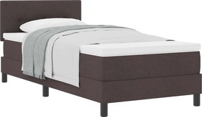 vidaXL Boxrugós ágy matracmal Sötét Barna 80 x 200 cm szövet