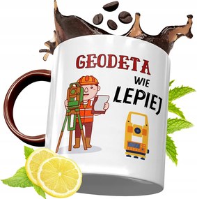 Bordó Bögre Földmérőnek Születésnapi Ajándék fényképes nyomtatással