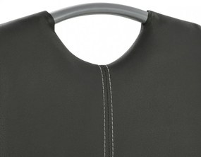 6 db szürke műbőr szánkótalpas étkezőszék