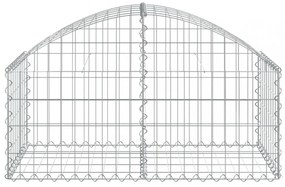íves horganyzott vas gabion kosár 100x50x40/60 cm
