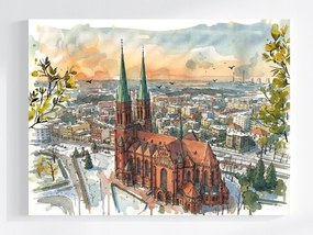 Vászonkép Canvas Szilézia Halász Panoráma Tér Bazilika Templom 80x60