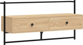 vidaXL sonoma tölgy szerelt fa fali TV szekrény 100,5 x 30 x 51 cm