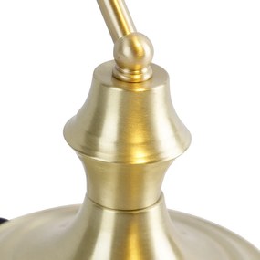 Klasszikus jegyzői lámpa arany színben, füstös tükörüveggel - Banker