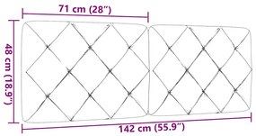 sötétbarna szövet fejtámla párna 140 cm