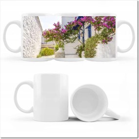 Nyomott mintás bögre Görögország Santorini