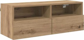 vidaXL TV Fali Szekrény Artisan tölgy 80 x 30 x 30 cm Faanyag
