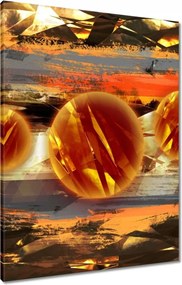 Vászonkép 60x80 Kíváncsi narancssárga gömbök