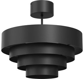 Felületre szerelhető csillár RINGS 1xE27/15W/230V fekete