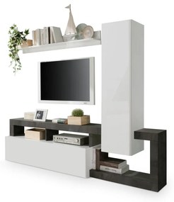 Hamburg TV állvány fehér, oxidált 219 cm