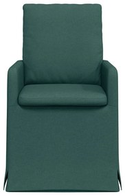 Étkező Székek 2 pcs Sötétzöld 57 x 67 x 98 cm szövet