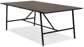Asztal Concept 55 115Barna, Fekete, 75x104x204cm, Üvegkerámia, Fém