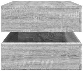 vidaXL szürke sonoma színű dohányzóasztal LED-lámpákkal 90x50x40 cm