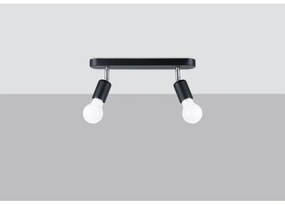 Sollux SL.1121 - Spotlámpa FORNES 2xE27/60W/230V fekete