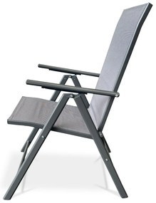 Autronic Kerti szék, fém, textil, szürke, AZC-S1116 SZÜRKE