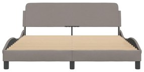 tópszínű szövet ágykeret Dover 160 x 200 cm