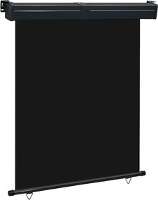 vidaXL fekete erkély oldalnapellenző 145 x 250 cm