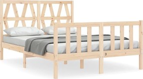 vidaXL tömör fenyőfa ágykeret ágy matrac nélkül 120 x 200 cm