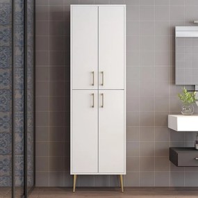 Tároló szekrény Berlin A - Fehér, Arany