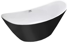 Flow szabadon álló fürdőkád fekete