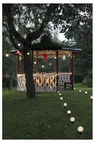 Piros kültéri napelemes LED lampion, ø 30 cm - Star Trading