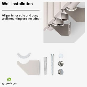 Blumfeldt Tallheo,  47 x 160, radiátor, csőradiátor, 728 W, melegvizes, 1/2