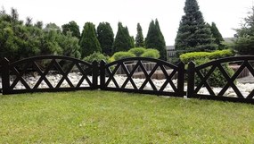 Kerti kis kerítés 2,3 m – barna