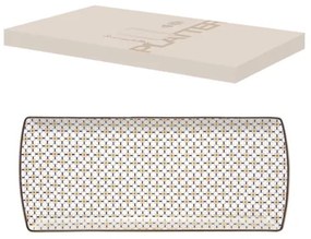 Porcelán asztali kínáló tál hosszúkás Charles Pozzi Milano