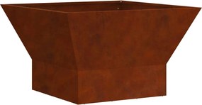 vidaXL Tűzrakó Barna 60 x 60 x 35 cm Időjárásálló acél