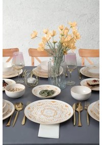 24 darabos étkészlet fehér/arany/kerámia