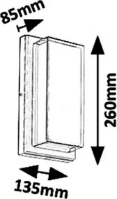 Rabalux 8830 - LED Kültéri fali lámpa ANDORRA LED/12W/230V IP54