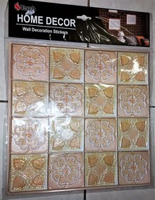 5 Darab 3D Klasszikus Csempe Hatású Falpanel Öntapadós Fürdőszobában Wc-be Szobába Felragasztható Beltérre 30X30 Cm Falmatrica