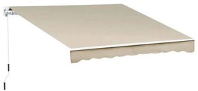 Falra szerelhető kihajtható árnyékoló, AR01 bézs 295x200 cm
