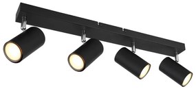 Globo 57911-4B - ROBBY 4xGU10/35W/230V fekete spotlámpa