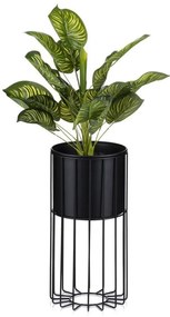 Fém virágcserép LOFT 42x20 cm fekete