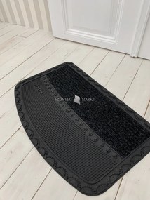 Extra Teljes fekete kis talpas gumis lábtörlő 45x75cm